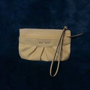 Juicy couture yellow leather wristlet